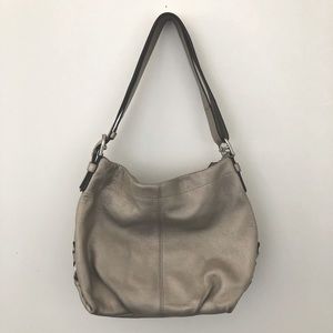 Coach Silver Metallic Purse